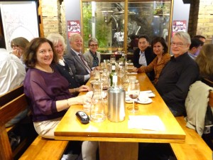 Colour Photograph of some of the 'SFE 2016 DUBLIN' Speakers and Chair Persons during Dinner on the evening of Thursday, 29 September 2016 ... at Yamamori Restaurant, Ormond Quay, Dublin ... beside the Ha’penny Bridge. Great food and wine, with lively conversation ... everybody was definitely having a good time !