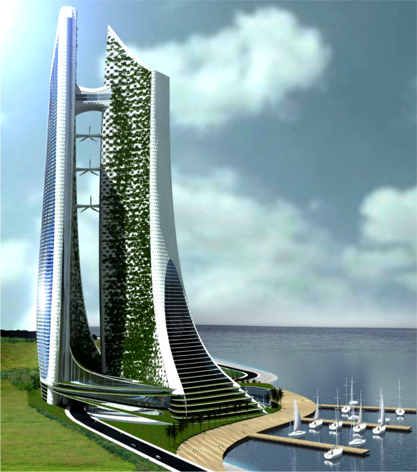 Project: Vertical Eco-Cybernetic City by Ar. Orlando De Urrutia, Spain
